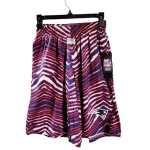 New England Patriots Men's (M) Zubaz NFL Classic Zebra Print Shorts